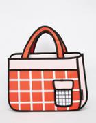 Jumpfrompaper Grid Shoulder Bag - Red