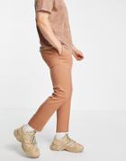 Topman Smart Skinny Jogger In Tan-neutral