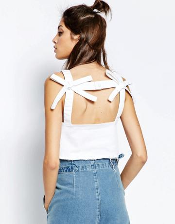 See You Never Bow Back Cami - White