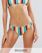 South Beach Stripe Mix & Match Seamless Bikini Bottom - Multi