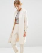 Asos Luxe Longline Bomber Co-ord - Cream