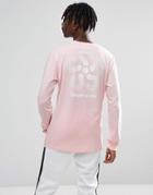 Sweet Sktbs Long Sleeve T-shirt With Sleeve Print In Rose - Pink