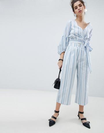 Neon Rose Crop Pants In Stripe Co-ord - Multi