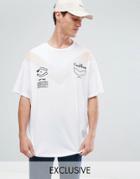 Cheap Monday Squad T-shirt In White - White