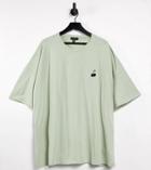 New Look Oversized T-shirt With Cherry Embroidery In Green