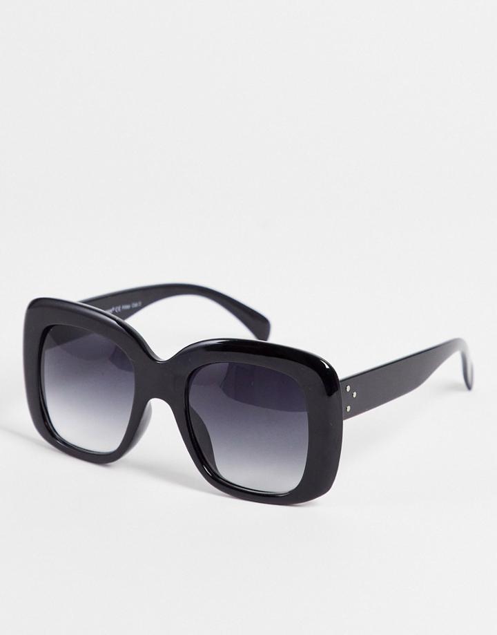 Aj Morgan Gimme Oversized Square Lens Sunglasses-black