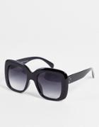 Aj Morgan Gimme Oversized Square Lens Sunglasses-black