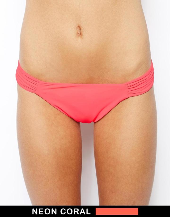 Oysho Gathered Side Bikini Bottom