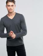 Esprit V-neck Sweater - Gray