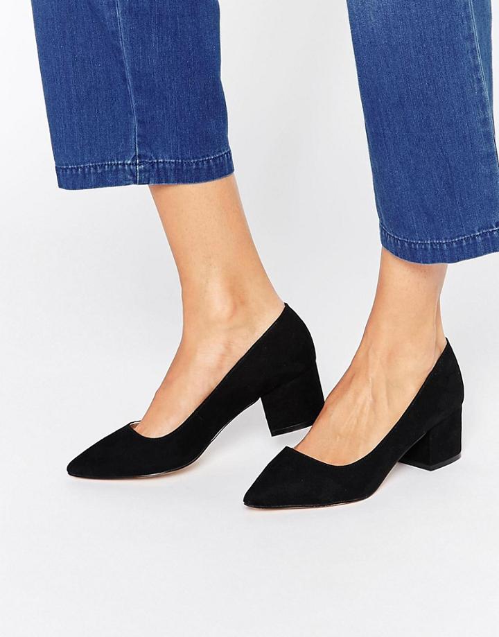 Carvela Knock Point Mid Heeled Shoes - Black