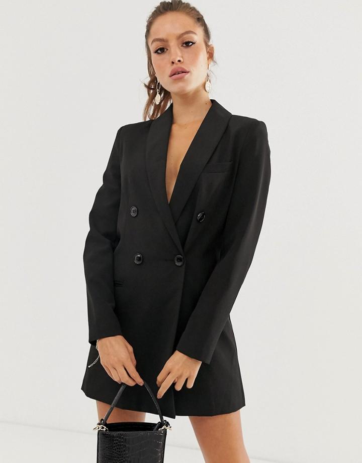 Stradivarius Blazer Dress In Black - Black