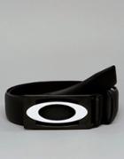 Oakley Golf Pro Leather Belt Logo Buckle In Black - Black
