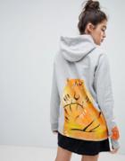 We Are Hairy People Organic Cotton Hoodie With Hand Painted Malayan Tiger - Gray