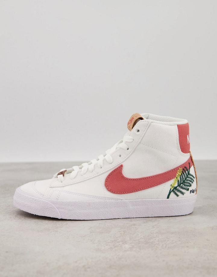 Nike Blazer Mid '77 Vntg Se Sneakers In White/light Sienna