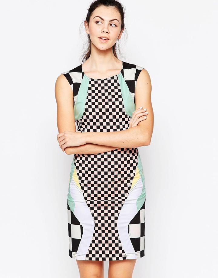 Love Moschino Checkered Mini Dress - Multi