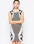 Love Moschino Checkered Mini Dress - Multi