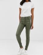 Vila Coated Jeans-green