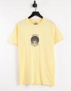 Daisy Street Relaxed T-shirt With Shining Positivity Print-yellow