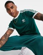 Adidas Originals Adicolor 3-stripes T-shirt In Collegate Green
