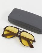 Spitfire Mexico '88 Mens Aviator Sunglasses In Brown With Orange Lens
