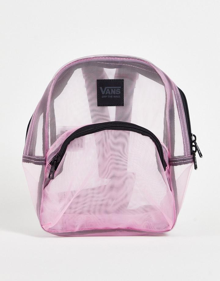 Vans Mesh Mini Backpack In Pink