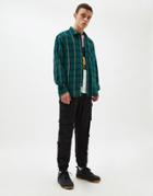 Pull & Bear Checked Shirt In Green