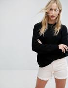 Weekday Soft Knit Tunic Sweater - Black