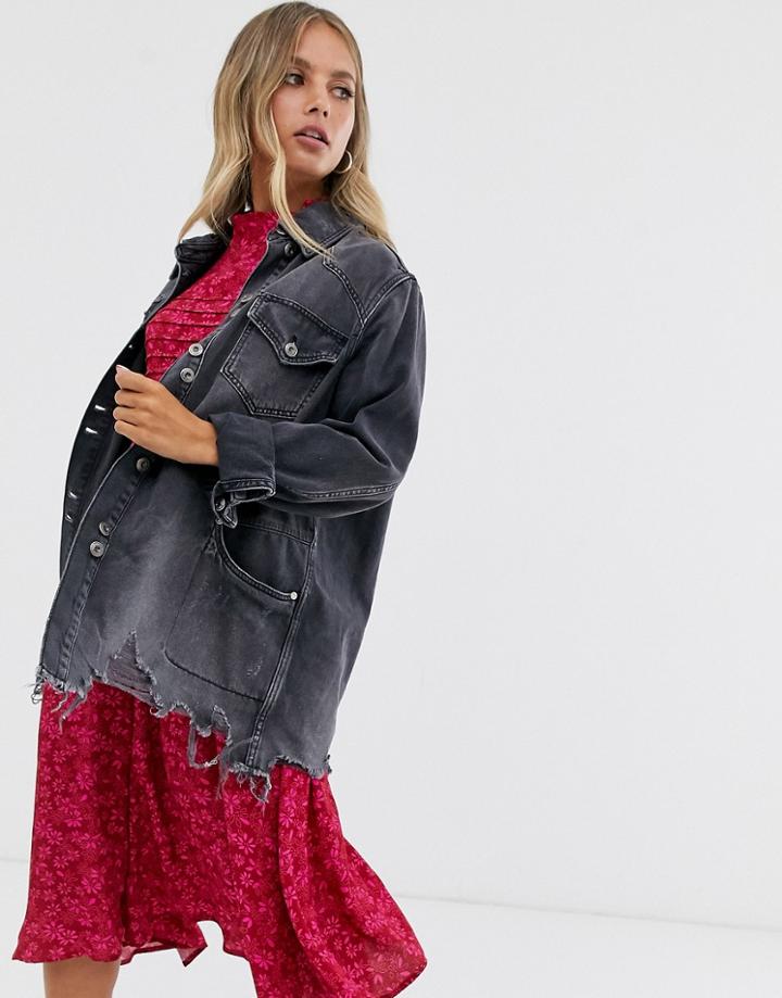 Free People Moonchild Denim Shirt Jacket