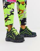 Buffalo X Jaded London Glitter Chunky Sneakers-multi