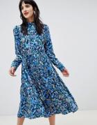 Custommade 70's Midi Dress In Paisley Print - Multi