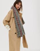 Asos Design Oversized Square Scarf In 70s Tweed-brown