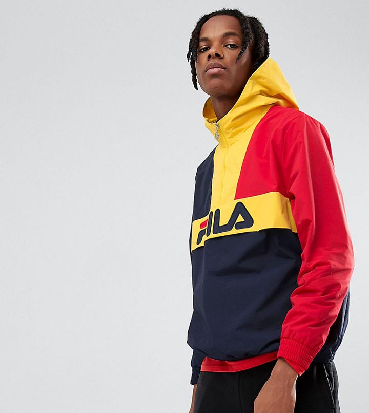 Fila Black Line Ski Overhead Jacket With Hood - Navy