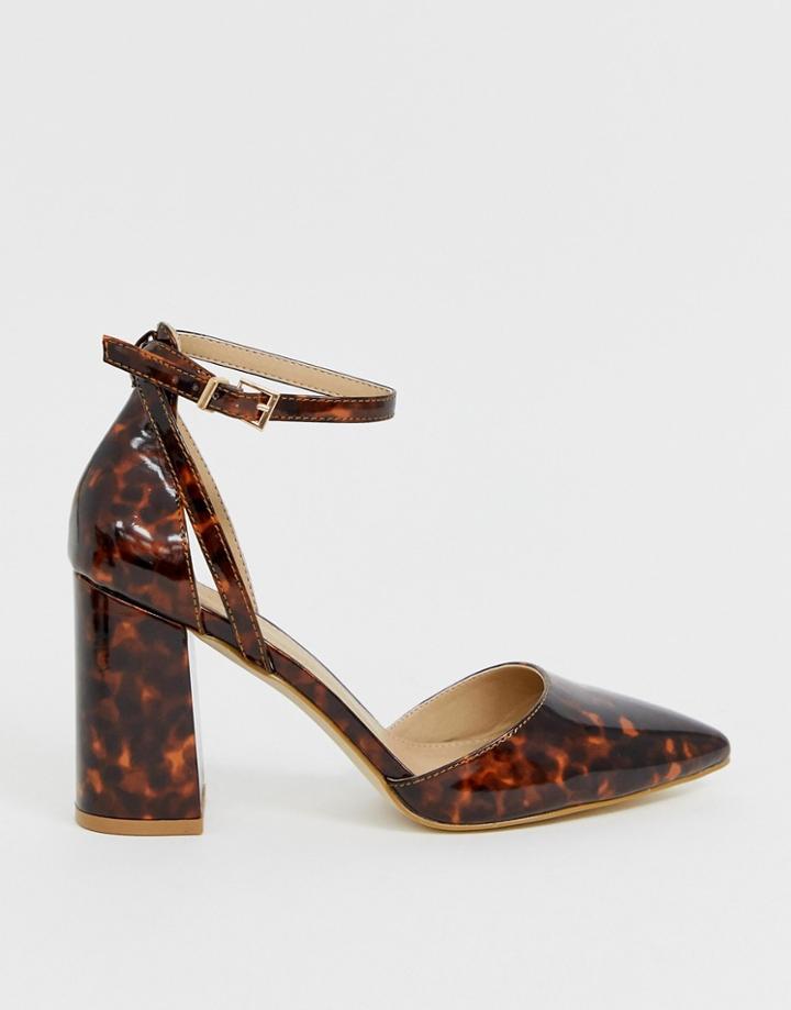 Raid Katy Tortoishell Heeled Shoes - Brown