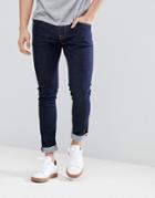 Nudie Jeans Co Tight Terry Super Skinny Fit Jeans In Rinse Blue-navy