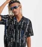 Collusion Vertical Slogan Print Shirt