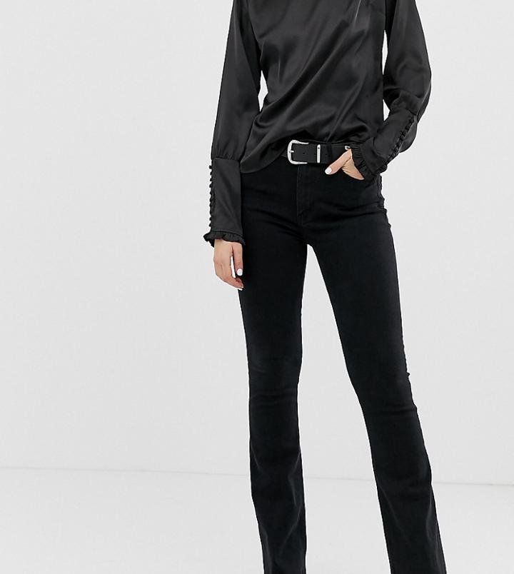 Mango Flare Jean In Washed Black