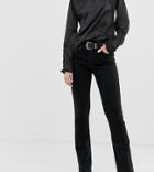 Mango Flare Jean In Washed Black