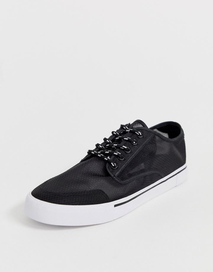 Asos Design Sneakers In Black Ripstop - Black