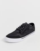 Asos Design Sneakers In Black Ripstop - Black