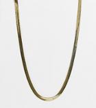 Shashi Herringbone Chain Necklace In Gold Plate