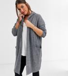 Micha Lounge Curve Relaxed Maxi Cardigan With Hood
