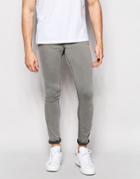 Pull & Bear Super Skinny Jeans In Light Gray - Light Gray