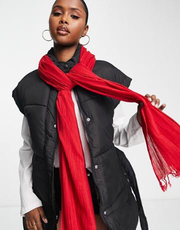 Becksondergaard Cotton Scarf In Red