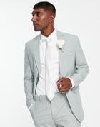 Selected Homme Slim Suit Jacket In Mint-green