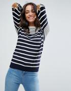 Sugarhill Boutique Star Stripe Sweater - Navy