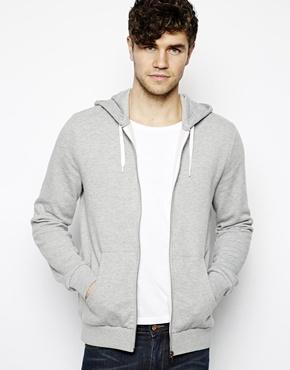 Asos Zip Up Hoodie - Gray Marl