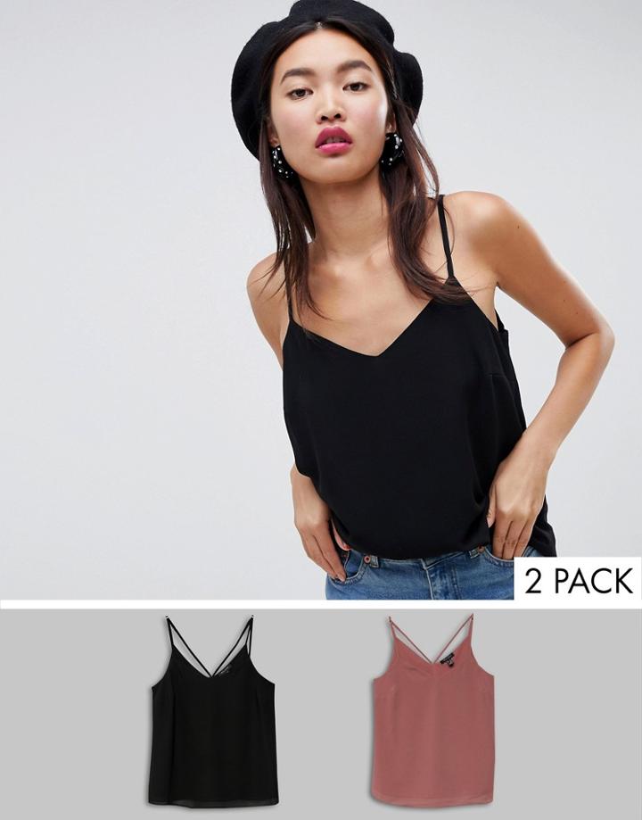 New Look 2 Pack Cami Top - Pink