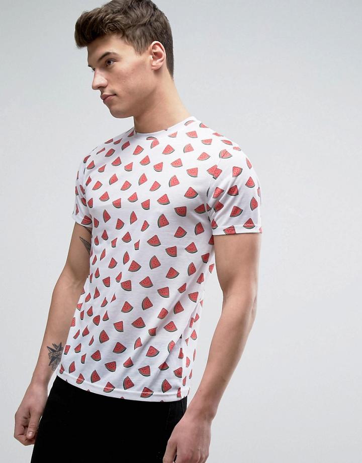 Another Influence Watermelon Print T-shirt - White