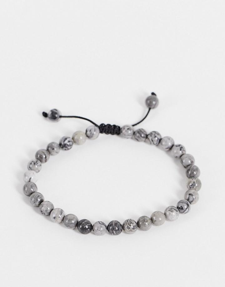 Bolongaro Trevor Gray Stone Beaded Bracelet-grey