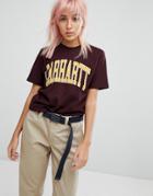 Carhartt Wip Oversized T-shirt With Varsity Logo - Red